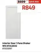 Leroy Merlin Interior Door 1 Pane Shaker Whi 813 x 2032 81505897 offer