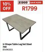 Leroy Merlin U-Shape Table Leg Set (Steel)700 81496303 offer