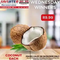Saverite Coconut each offer