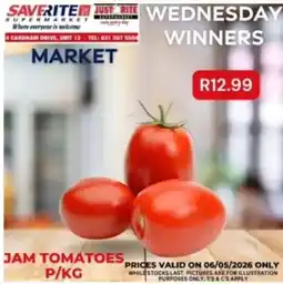 Saverite Jam tomatoes p/kg offer