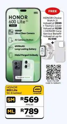 MTN HONOR 600 Lite 5G Enabled offer