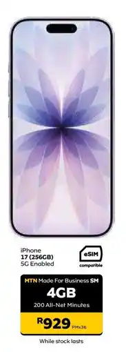 MTN iPhone 17 (256GB) offer
