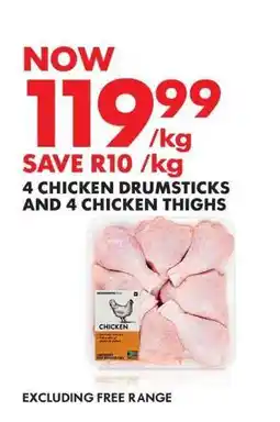 Woolworths 4 Chicken Drumsticks and 4 Chicken Thighs offer