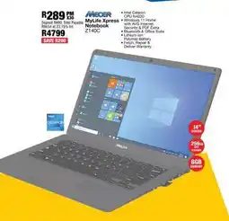 OK Furniture Mecer MyLife Xpress Notebook Z140C offer