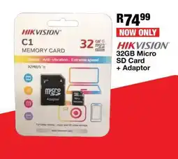 OK Furniture HIKVISION 32GB Micro SD Card + Adaptor offer