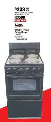 OK Furniture Univa Black 4-Plate Cable Stove U40B5 offer