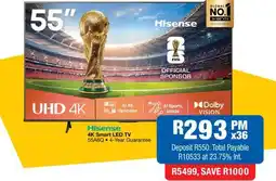 OK Furniture Hisense 4K Smart LED TV 55A6G offer