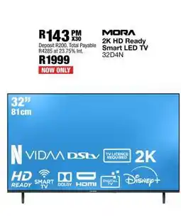 OK Furniture MORA 2K HD Ready Smart LED TV 32D4N offer