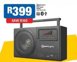 OK Furniture Amplify FM Tuner Radio AM-3350-BK offer