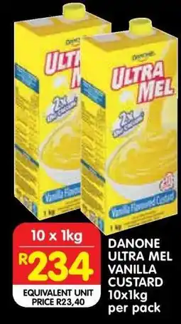 Shoprite DANONE ULTRA MEL VANILLA CUSTARD 10x1kg per pack offer