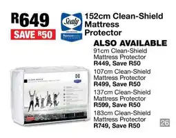 OK Furniture 152cm Clean-Shield Mattress Protector offer