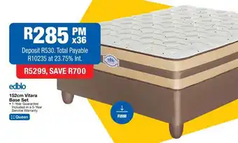 OK Furniture 152cm Vitara Base Set offer