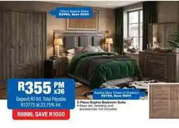 OK Furniture 2-Piece Sophia Bedroom Suite offer