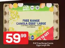 Pick n Pay PnP Free Range Canola Eggs Large 24s offer