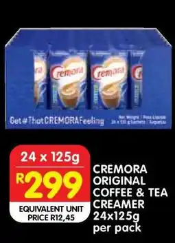 Shoprite CREMORA ORIGINAL COFFEE & TEA CREAMER 24x125g per pack offer