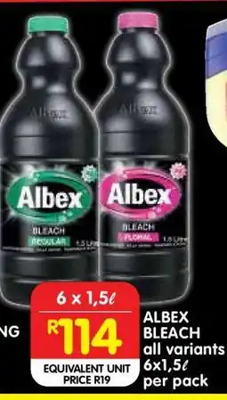 Shoprite ALBEX BLEACH all variants offer
