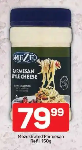 Pick n Pay Meze Grated Parmesan Refill 150g offer