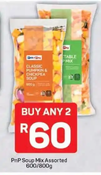 Pick n Pay PnP Soup Mix Assorted 600 800g offer