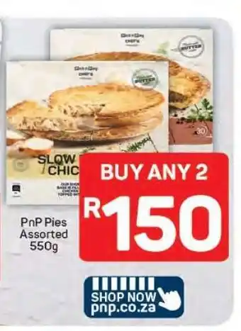Pick n Pay PnP Pies Assorted 550g offer