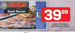 Pick n Pay Eskort Rindless Back Bacon 200g offer