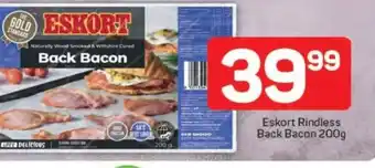 Pick n Pay Eskort Rindless Back Bacon 200g offer