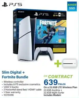 Incredible Connection PS5 Slim Digital + Fortnite Bundle offer