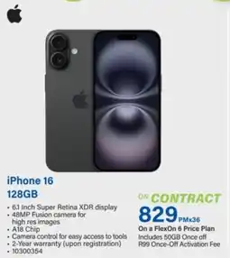 Incredible Connection iPhone 16 128GB offer