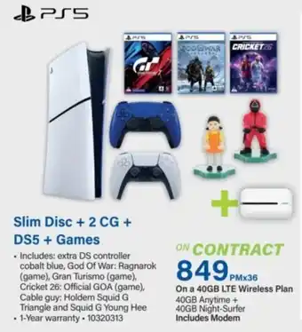 PS5 Slim Disc + 2 CG + DS5 + Games