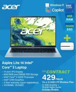 Incredible Connection Acer Aspire Lite 14 Intel Core 3 Laptop offer