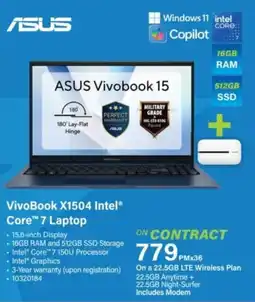 Incredible Connection Asus VivoBook X1504 Intel Core 7 Laptop offer