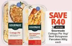 Checkers Gourmade Cottage Pie/ Beef Bolognese Pancakes offer