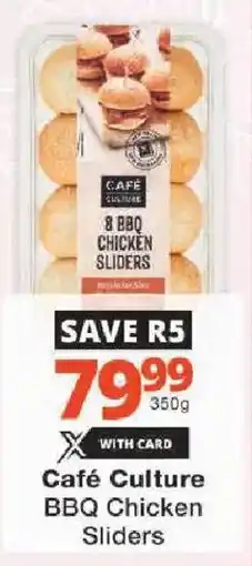 Checkers Café Culture BBQ Chicken Sliders offer