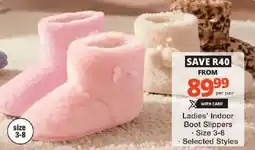 Checkers Ladies Indoor Boot Slippers offer