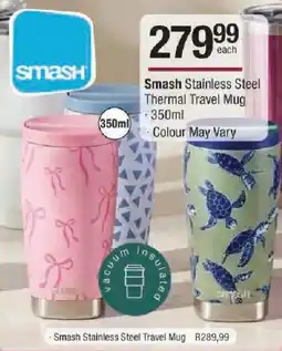 Checkers Smash Stainless Steel Thermal Travel Mug offer