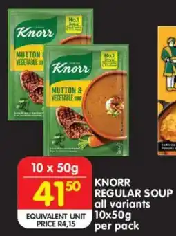 Shoprite Knorr regular soup offer