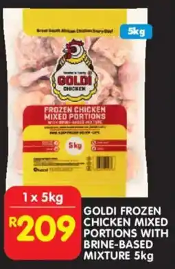 Shoprite Goldi frozen chicken mixed portions with brine-based mixture offer