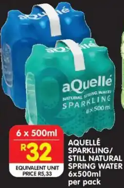 Shoprite Aquellé sparkling/ still natural spring water offer