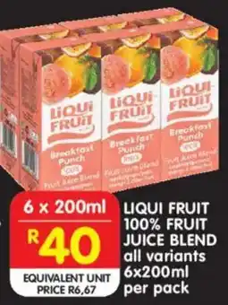 Shoprite Liqui fruit 100% fruit juice blend offer
