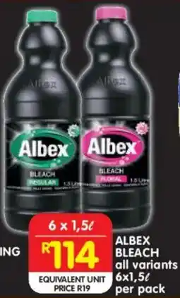 Shoprite Albex bleach offer