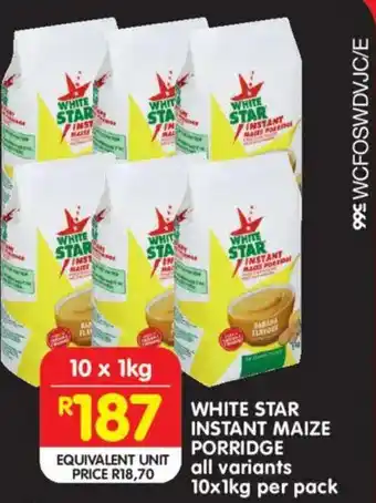 Shoprite White star instant maize porridge offer