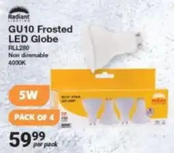 Mica Radiant Lighting GU10 Frosted LED Globe offer