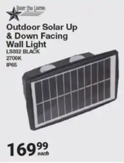 Mica Bright Star Lighting Outdoor Solar Up & Down Facing Wall Light offer