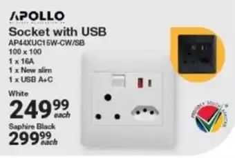 Mica Apollo Socket with USB offer