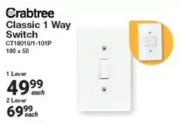 Mica Crabtree Classic 1 Way Switch offer