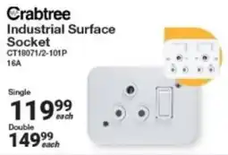 Mica Crabtree Industrial Surface Socket offer