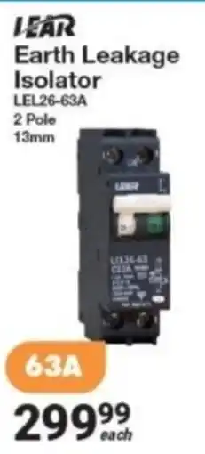 Mica Lear Earth Leakage Isolator offer