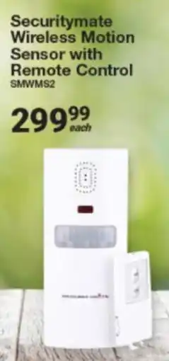 Mica Securitymate Wireless Motion Sensor with Remote Control offer