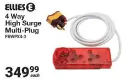 Mica Ellies 4 Way High Surge Multi-Plug offer
