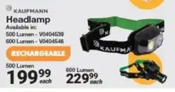 Mica Kaufmann Headlamp offer
