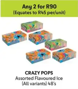Makro Crazy Pops Assorted Flavoured Ice offer